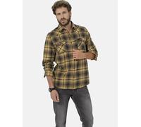 Langarmhemd BABISTA "Hemd LOMANZIO", Herren, Gr. L, orange (dunkelgelb kariert), Obermaterial: 100% Baumwolle CO., Hemden, mit zwei Brusttaschen (67549962-L) dunkelgelb kariert