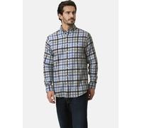 Langarmhemd BABISTA "Hemd MILANTARA", Herren, Gr. L, weit, weiß (weiß kariert), Obermaterial: 100% Baumwolle CO., Hemden, mit Brusttasche (51285144-L) weiß kariert