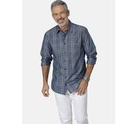 Langarmhemd BABISTA "Hemd MILANVETTA", Herren, Gr. XL, weit, blau (blau kariert), Obermaterial: 100% Baumwolle CO., Hemden (59420320-XL) blau kariert