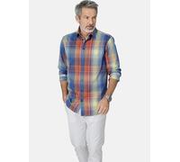 Langarmhemd BABISTA "Hemd MILANZARO", Herren, Gr. L, weit, bunt (blau kariert), Obermaterial: 100% Baumwolle CO., Hemden, mit Kentkragen (17440949-L) blau kariert