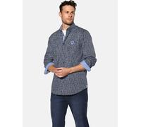 Langarmhemd BABISTA "Hemd NERIANO", Herren, Gr. L, weit, blau (dunkelblau gemustert), Obermaterial: 100% Baumwolle CO., Hemden (31978715-L) dunkelblau gemustert