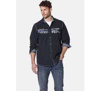 Langarmhemd BABISTA "Hemd RINADORO", Herren, Gr. XXL, weit, blau (dunkelblau), Obermaterial: 100% Baumwolle CO., Hemden (68462067-XXL) dunkelblau