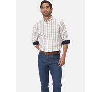 Langarmhemd BABISTA "Hemd ROMANTELLA", Herren, Gr. XXL, weit, blau (hellorange kariert), Obermaterial: 100% Baumwolle CO., Hemden (20337267-XXL) hellorange kariert