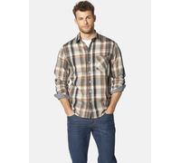 Langarmhemd BABISTA "Hemd TONIVERO", Herren, Gr. L, weit, orange (orange beige kariert), Obermaterial: 100% Baumwolle CO., Hemden (90604701-L) orange beige kariert