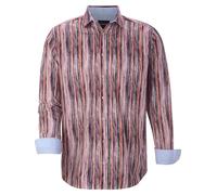 Langarmhemd BABISTA "Hemd URSILESTI", Herren, Gr. XXL, weit, rot (rot gemustert), Obermaterial: 100% Baumwolle CO., Hemden (69643507-XXL) rot gemustert
