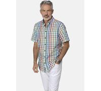 Langarmhemd BABISTA "Kurzarmhemd STEFZINO", Herren, Gr. M, weit, weiß (weiß kariert), Obermaterial: 100% Baumwolle CO., Hemden (68728317-M) weiß kariert