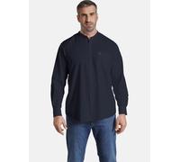 Langarmhemd BABISTA "Stehkragenhemd VITTORINO", Herren, Gr. XXL, weit, blau (dunkelblau), Obermaterial: 100% Baumwolle CO., Hemden (87371111-XXL) dunkelblau