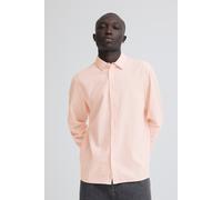 Langarmhemd BLEND "BHABAN SHIRT PP NOOS", Herren, Gr. M, N-Gr, peachskin, Web, Obermaterial: 70% Baumwolle, 30% Leinen, Leinenoptik, unifarben, regular fit, Krempelärmel 1-Knopf-Manschette mit Schlitz