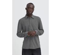 Langarmhemd BLEND "BHAlo", Herren, Gr. 3XL, US-Größen, iron gate, Web, 96% Baumwolle, 4% Elasthan, unifarben, Basic, Basic normal, ohne Ausschnitt, mit Knopf 2-Knopf-Manschette, Hemden, Lässiges Langa