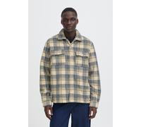 Langarmhemd BLEND "BHBAKI SHIRT CHECK", Herren, Gr. L, N-Gr, beige (salute), Web, Obermaterial: 100% Polyester, kariert, regular fit normal, 1-Knopf-Manschette, Hemden, Kunstfaser, regular fit (207061