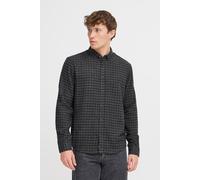 Langarmhemd BLEND "BHBARNEY", Herren, Gr. XL, US-Größen, iron gate, 75% Polyester, 25% Baumwolle, kariert, Basic, Basic normal, ohne Ausschnitt, mit Knopf, Hemden, Stilvolles Langarmhemd (84413865-XL)