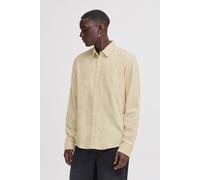 Langarmhemd BLEND "BHBobby", Herren, Gr. 3XL, US-Größen, bleached sand, 55% Leinen, 45% Viskose, unifarben, Basic, regular fit normal, ohne Ausschnitt, 1-Knopf-Manschette, Hemden, Lässiges Langarmhemd