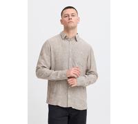 BLEND Langarmhemd Herren Regular Fit beige, L