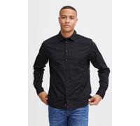 Langarmhemd BLEND "BHBoxwell", Herren, Gr. XL, US-Größen, schwarz, Web, 97% Baumwolle, 3% Elasthan, unifarben, regular fit, 2-Knopf-Manschette, Hemden, Klassisches Langarmhemd (67937355-XL) schwarz