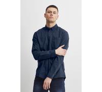 BLEND Langarmhemd Herren Regular Fit Baumwolle blau, L