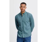 Langarmhemd BLEND "BHBurley", Herren, Gr. L, US-Größen, blaustone, Flanell, 100% Baumwolle, unifarben, regular fit, 2-Knopf-Manschette, Hemden (72856425-L) blaustone