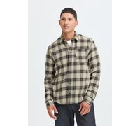 Langarmhemd BLEND "BHCLAUS SHIRT", Herren, Gr. 3XL, N-Gr, beige (oyster gray), Web, Obermaterial: 100% Baumwolle, kariert, regular fit normal, 1-Knopf-Manschette, Hemden, Baumwolle, regular fit (52490