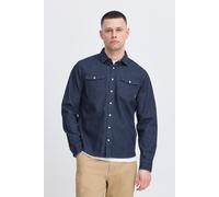Langarmhemd BLEND "BHDARGO Shirt PP NOOS", Herren, Gr. 3XL, N-Gr, blau (denim unwashed blau), Web, Obermaterial: 100% Baumwolle, regular fit, Hemden Langarmhemd (66884621-XXXL)