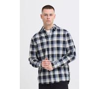 Langarmhemd BLEND "BHDARIS SLUB CHECK", Herren, Gr. M, N-Gr, salute, Web, Obermaterial: 100% Baumwolle, kariert, regular fit normal, Hemden (34794361-M) salute