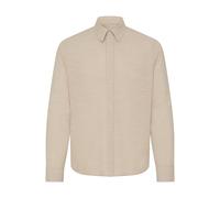 Langarmhemd BLEND "BHDARIS SLUB L/S", Herren, Gr. S, N-Gr, oyster gray, Web, Obermaterial: 100% Baumwolle, unifarben, regular fit normal, Hemden (27992501-S) oyster gray