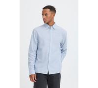 Langarmhemd BLEND "BHDARIS SLUB L/S", Herren, Gr. XL, N-Gr, blau (faded denim), Web, Obermaterial: 100% Baumwolle, unifarben, regular fit normal, Hemden, Regular Fit, aus Baumwolle, mit Knopfleiste (8