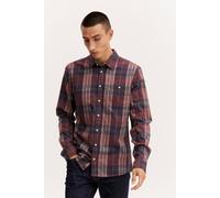 Langarmhemd BLEND "BHKarohemd", Herren, Gr. L, US-Größen, spiced apple, Web, 100% Baumwolle, kariert, slim fit normal, ohne Ausschnitt, eingesetzt, Hemden, Stilvolles Hemd mit langen Ärmeln (87937338-