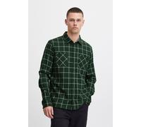 Langarmhemd BLEND "BHShirt", Herren, Gr. 3XL, US-Größen, deep forest, Web, 100% Baumwolle, kariert, regular fit normal, ohne Ausschnitt, eng 1-Knopf-Manschette, Hemden, Stilvolles Langarmhemd mit Brus
