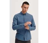 Langarmhemd BLEND "BHShirt", Herren, Gr. XXL, US-Größen, blau (copen blau), Web, 100% Baumwolle, unifarben, slim fit normal, ohne Ausschnitt, eingesetzt gerader Abschluss, Hemden, Stilvolles Hemd mit 