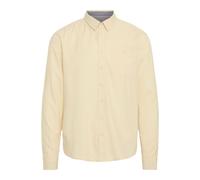Langarmhemd BLEND "BHBOBBY Shirt", Herren, Gr. XXL, US-Größen, beige (bleached sand), 55% Leinen, 45% Viskose, unifarben, Basic, regular fit normal, ohne Ausschnitt, 1-Knopf-Manschette, Hemden, Lässig