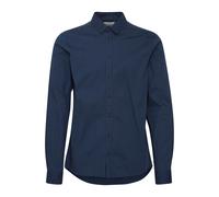 BLEND Langarmhemd Herren Regular Fit Baumwolle blau, L