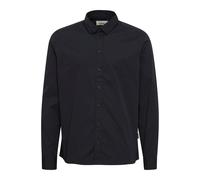Langarmhemd BLEND "BHBoxwell", Herren, Gr. S, US-Größen, schwarz, Web, 97% Baumwolle, 3% Elasthan, unifarben, regular fit, 2-Knopf-Manschette, Hemden, Klassisches Langarmhemd (67937355-S) schwarz