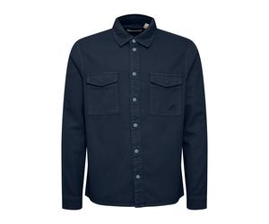 Langarmhemd BLEND "Langarmhemd BHOvershirt", Herren, Gr. XL, N-Gr, blau (marineblaus), Obermaterial: 100% Baumwolle CO., Hemden (67340230-XL) marineblaus