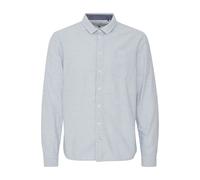 Langarmhemd BLEND "Langarmhemd BHShirt", Herren, Gr. L, N-Gr, blau (cashmere blau), Obermaterial: 55% Baumwolle CO. 45% Leinen LI., Hemden (83537208-L) cashmere blau