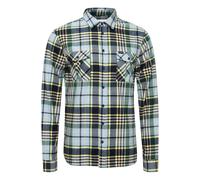 Langarmhemd BLEND "BHShirt", Herren, Gr. S, US-Größen, marineblaus, Web, 100% Baumwolle, kariert, slim fit, 2-Knopf-Manschette, Hemden, Stilvolles Langarmhemd (89577354-S) marineblaus