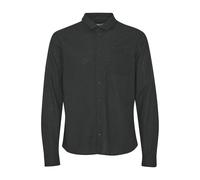 Langarmhemd BLEND "Langarmhemd BHShirt", Herren, Gr. XL, N-Gr, schwarz, Obermaterial: 70% Baumwolle CO. 30% Leinen LI., Hemden (12560515-XL) schwarz