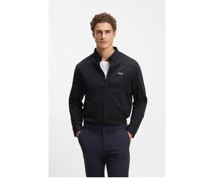 Langarmhemd BOSS GREEN "B MOTION L", Herren, Gr. S, N-Gr, schwarz (dunkelblau402), Web, Obermaterial: 100% Baumwolle, regular fit, 2-Knopf-Manschette mit Schlitz, Hemden, mit Logo-Druck (76866016-S) d