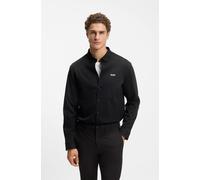 Langarmhemd BOSS GREEN "B MOTION L", Herren, Gr. XXL, N-Gr, schwarz002, Web, Obermaterial: 100% Baumwolle, regular fit, 2-Knopf-Manschette mit Schlitz, Hemden, mit Logo-Druck (62264530-XXL) schwarz002