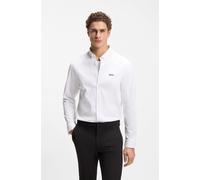 Langarmhemd BOSS GREEN "B MOTION L", Herren, Gr. XXL, N-Gr, weiß100, Web, Obermaterial: 100% Baumwolle, regular fit, 2-Knopf-Manschette mit Schlitz, Hemden, mit Logo-Druck (31718028-XXL) weiß100