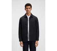 Langarmhemd BOSS ORANGE "Locky", Herren, Gr. XL, N-Gr, blau (dunkelblau404), Web, Obermaterial: 100% Polyamid. Futter: 100% Polyester. Wattierung: 100% Polyester, unifarben, oversize hüftbedeckend, Ru