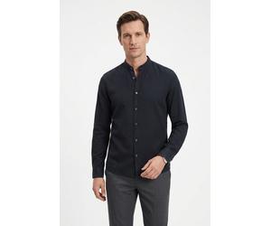 Langarmhemd BOSS ORANGE "Race", Herren, Gr. 3XL, N-Gr, blau (dunkelblau404), Web, Obermaterial: 100% Leinen, unifarben, regular fit hüftbedeckend, Rundhals, 1-Knopf-Manschette mit Schlitz, Hemden, aus