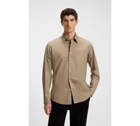 Langarmhemd BOSS ORANGE "Relegant", Herren, Gr. S, N-Gr, open grün346, Web, Obermaterial: 100% Baumwolle, casual, regular fit, hoch geschlossener Ausschnitt, Langarm eingesetzt 2-Knopf-Manschette mit