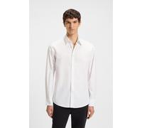 Langarmhemd BOSS ORANGE "Relegant", Herren, Gr. 6XL, N-Gr, weiß (weiß100), Web, Obermaterial: 100% Baumwolle, unifarben, casual, regular fit, hoch geschlossener Ausschnitt, Langarm eingesetzt 2-Knopf-