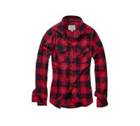 Brandit Flanellhemd Amy Langarm Rot/Schwarz Damen 5XL