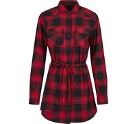 Langarmhemd BRANDIT "Brandit Damen Ladies Longshirt", Damen, Gr. 5XL, US-Größen, rot (rot, schwarz), 100% Baumwolle, normal, Hemden (58184005-5XL) rot, schwarz