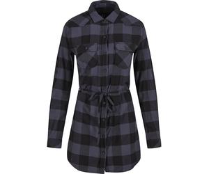 Langarmhemd BRANDIT "Brandit Damen Ladies Longshirt", Damen, Gr. XL, US-Größen, schwarz (schwarz, grau), 100% Baumwolle, normal, Rundhals, Hemden (61568925-XL) schwarz, grau