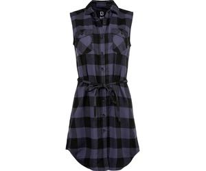 Langarmhemd BRANDIT "Brandit Damen Ladies Sleeveless Longshirt Gracey", Damen, Gr. 3XL, US-Größen, schwarz, grau, 100% Baumwolle, Hemden (65291425-XXXL) schwarz, grau