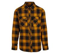Langarmhemd BRANDIT "Brandit Herren Checked Shirt", Herren, Gr. 4XL, US-Größen, schwarz, gelb, 100% Baumwolle, normal, Hemden (71460754-4XL) schwarz, gelb