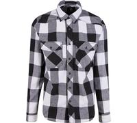 Langarmhemd BRANDIT "Brandit Herren Checked Shirt", Herren, Gr. 4XL, US-Größen, weiß, schwarz, 100% Baumwolle, normal, Hemden (84240830-4XL) weiß, schwarz