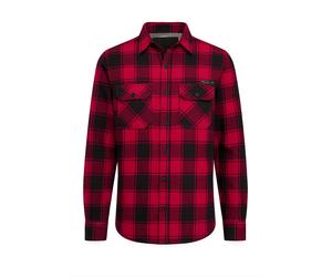Langarmhemd BRANDIT "Brandit Herren Checked Shirt", Herren, Gr. L, US-Größen, rot, schwarz, 100% Baumwolle, normal, Hemden (76051258-L) rot, schwarz