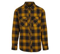 Langarmhemd BRANDIT "Brandit Herren Checked Shirt", Herren, Gr. L, US-Größen, schwarz, gelb, 100% Baumwolle, normal, Hemden (71460754-L) schwarz, gelb